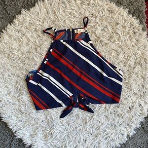 Red white and blue crop top